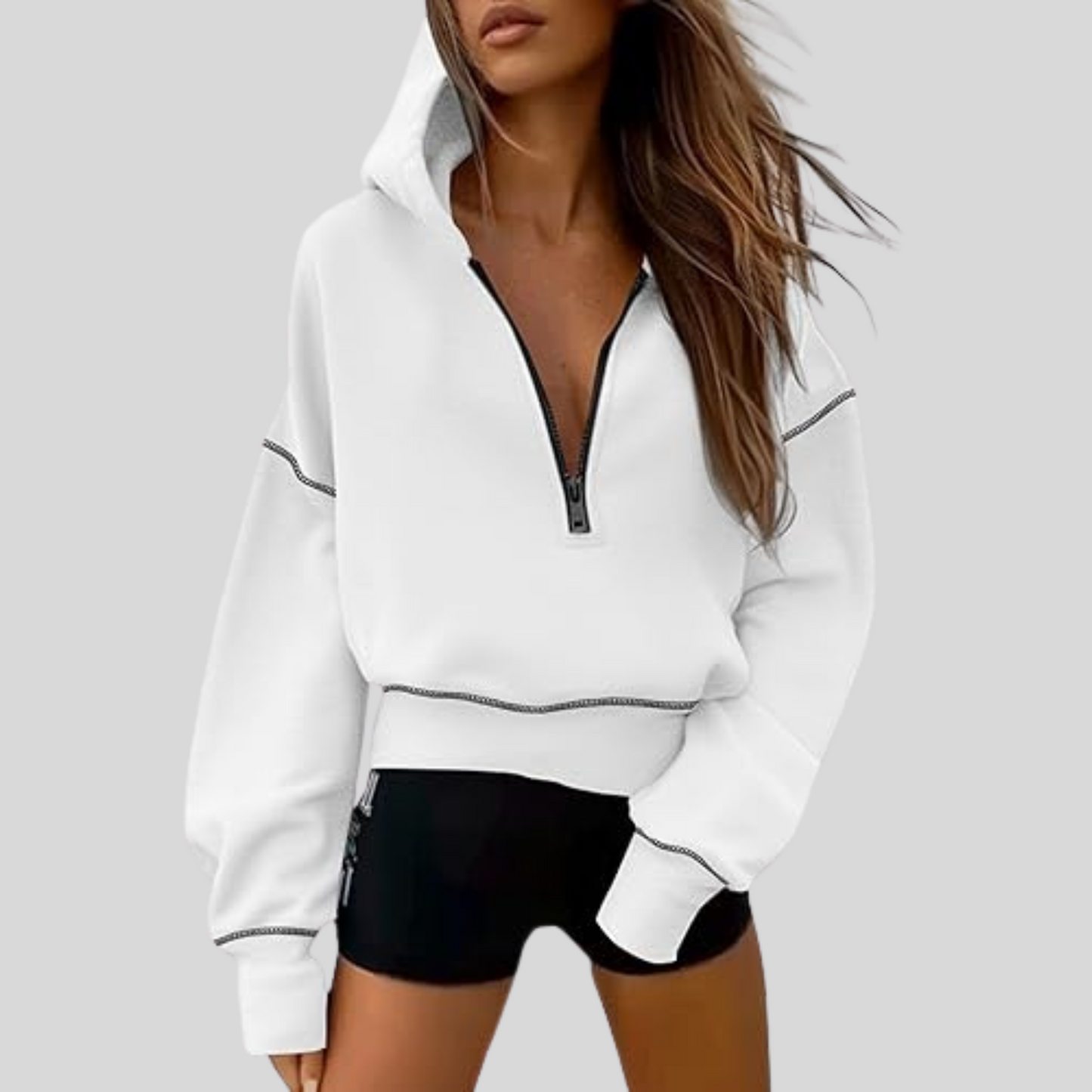 Chic Comfort Cropped Hoodie™