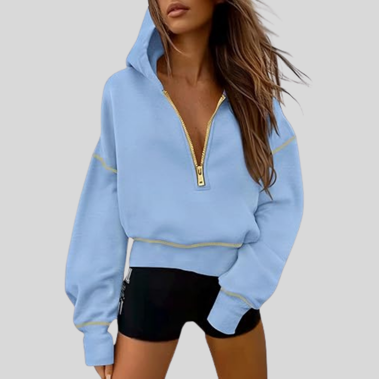 Chic Comfort Cropped Hoodie™