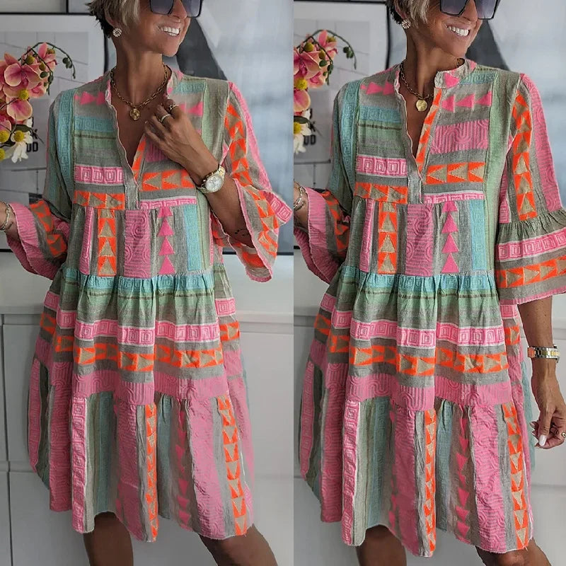 Chic V-Neck Mini Dress™