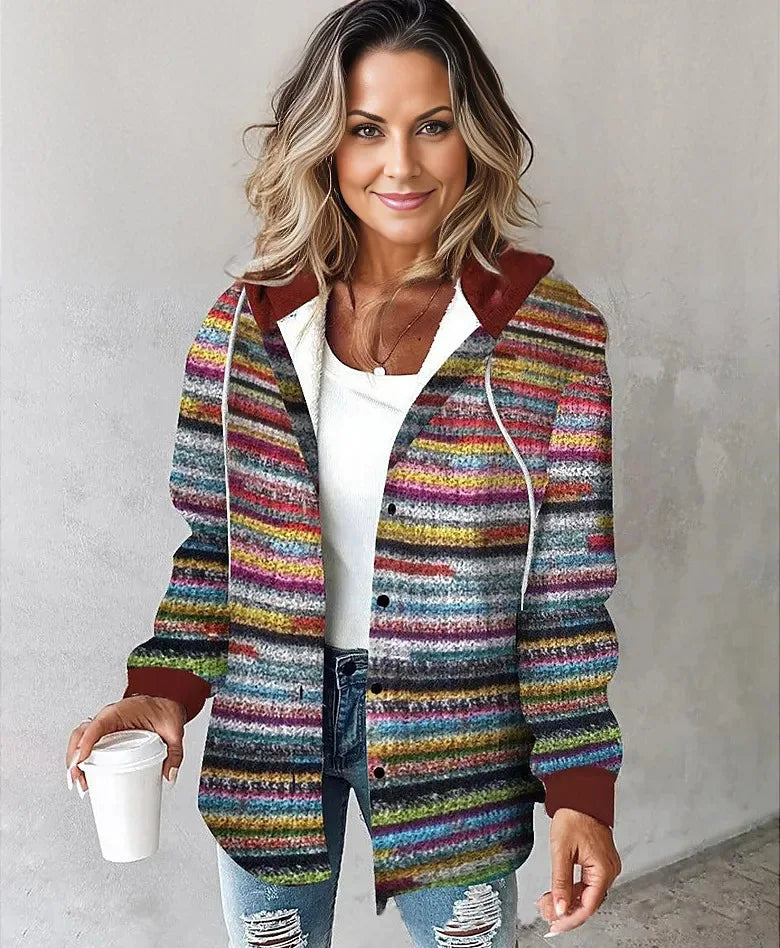Chic Plaid Hooded Jacket