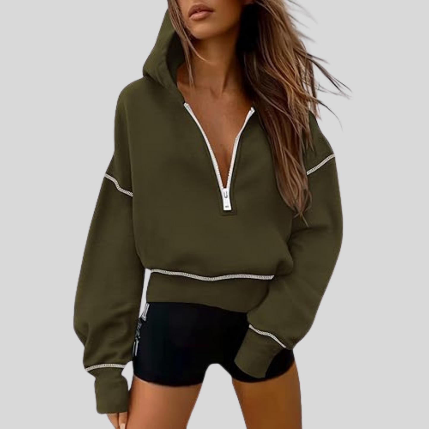 Chic Comfort Cropped Hoodie™