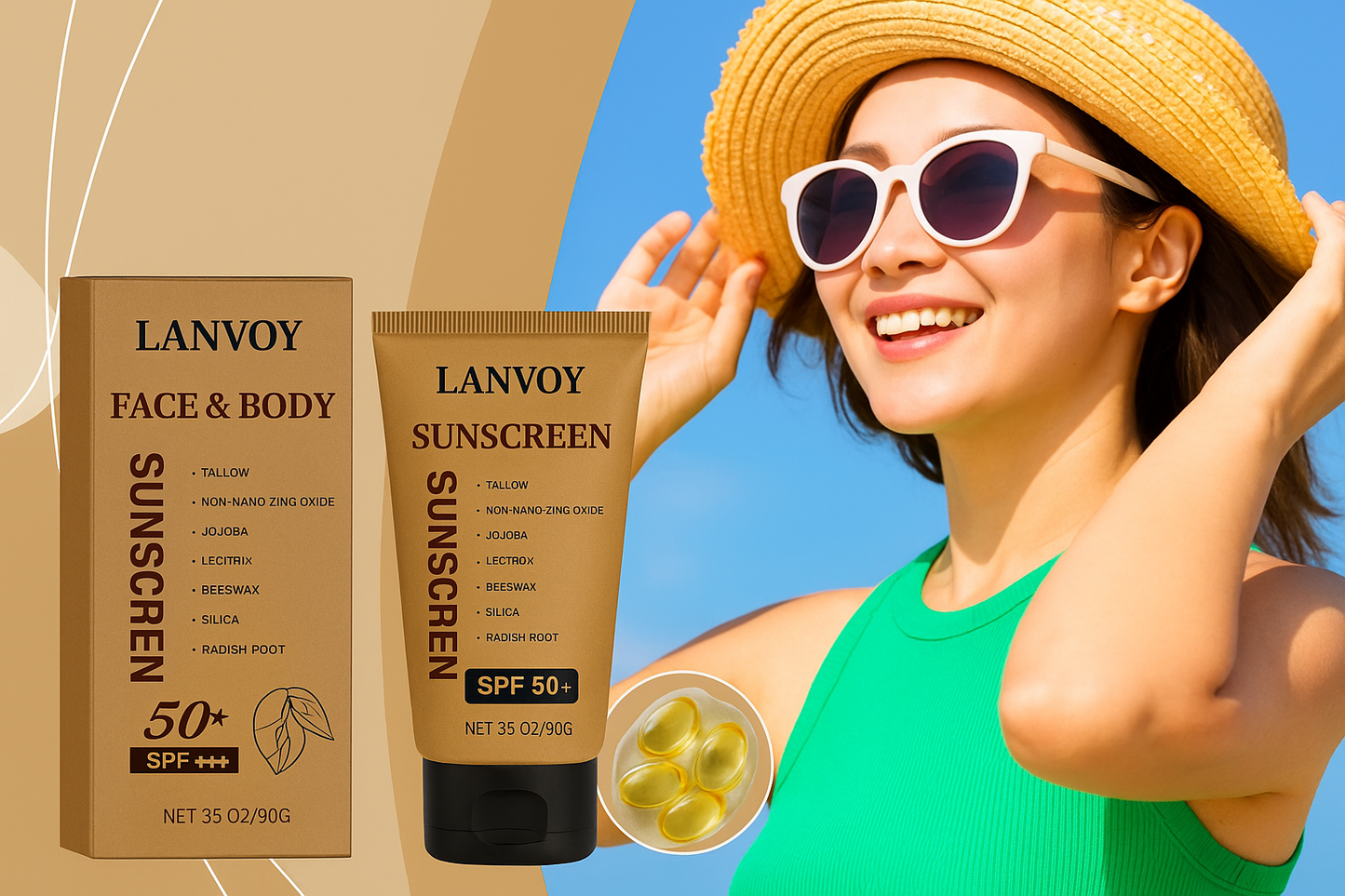 Lanvoy's Tallow Sun Shield SPF 50™