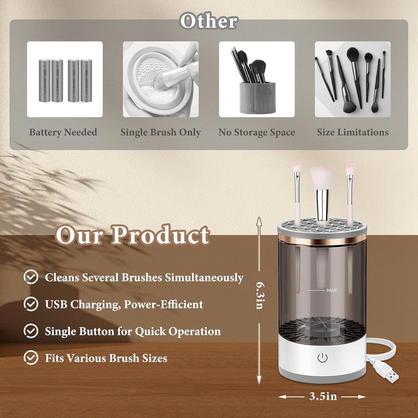 BrushMate Pro™ Brush Cleaner