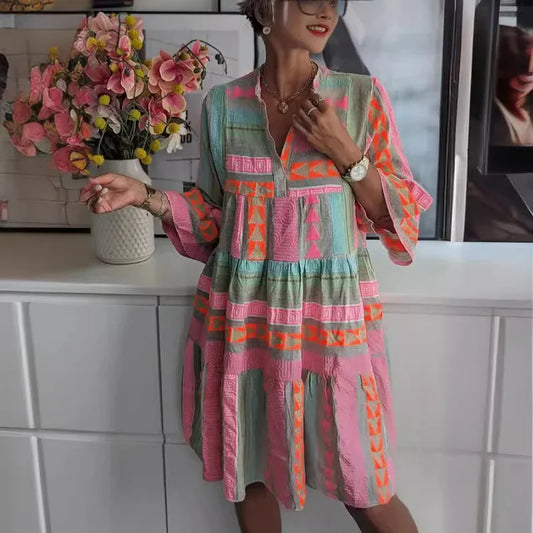 Chic V-Neck Mini Dress™