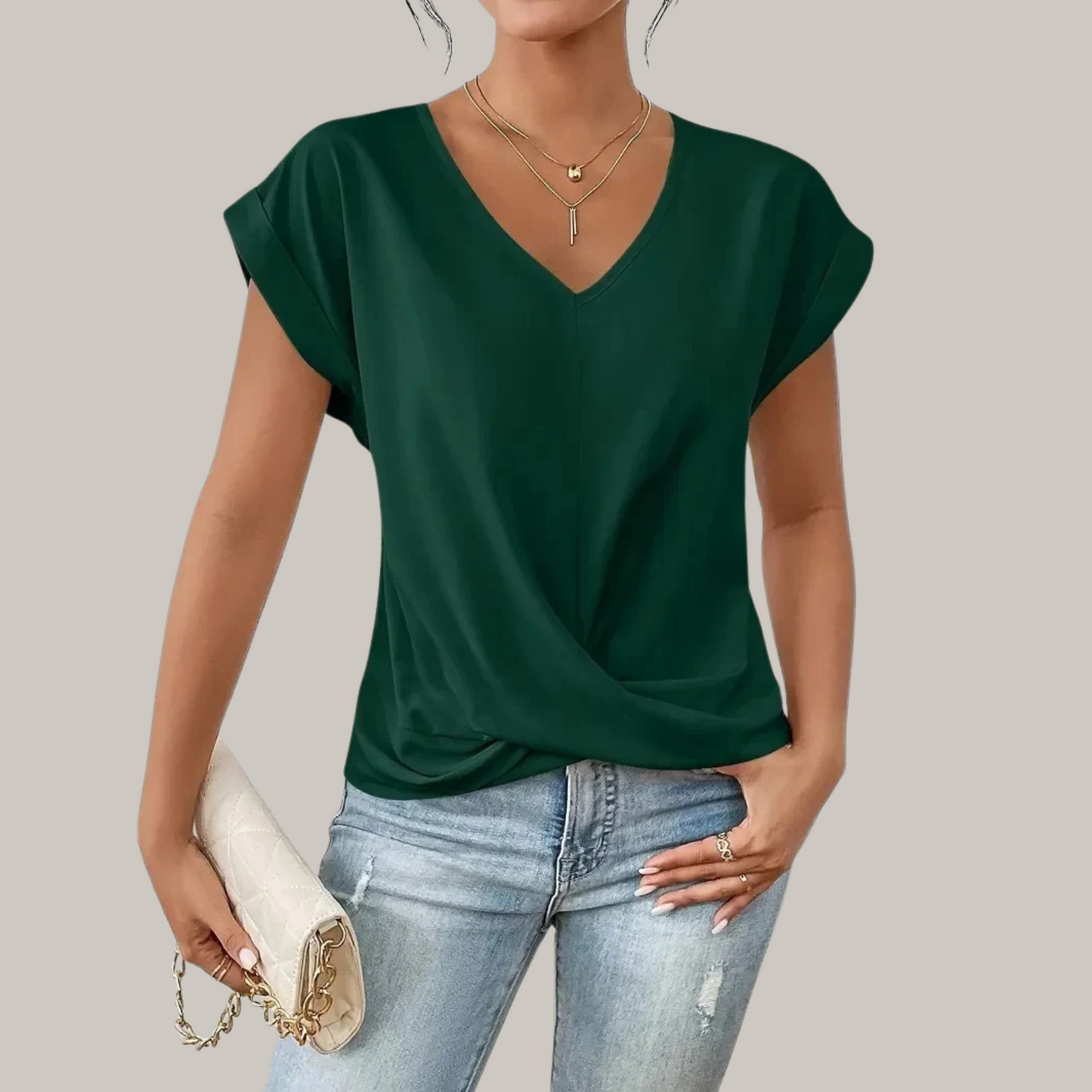 Gaia - Elegance V-Neck Top