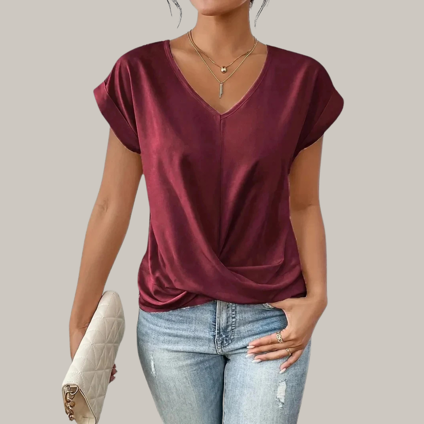 Gaia - Elegance V-Neck Top