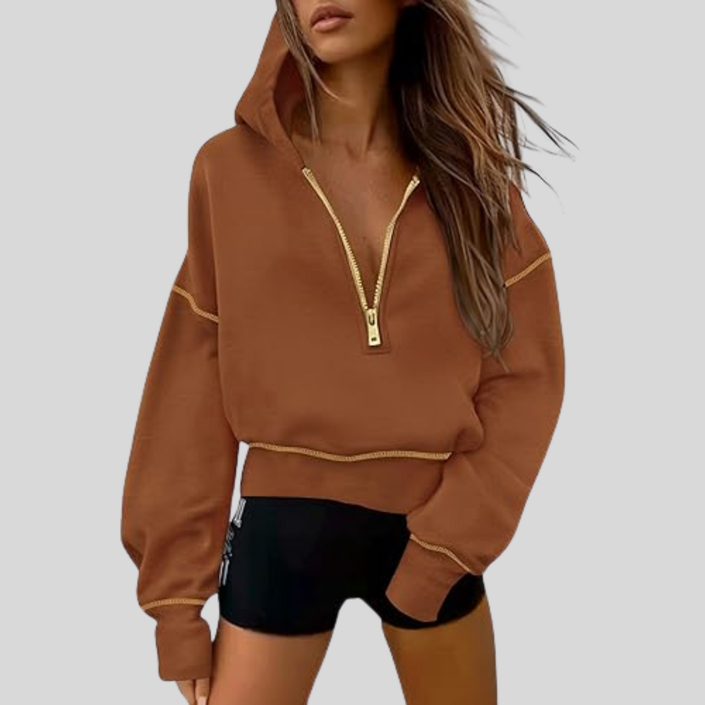 Chic Comfort Cropped Hoodie™
